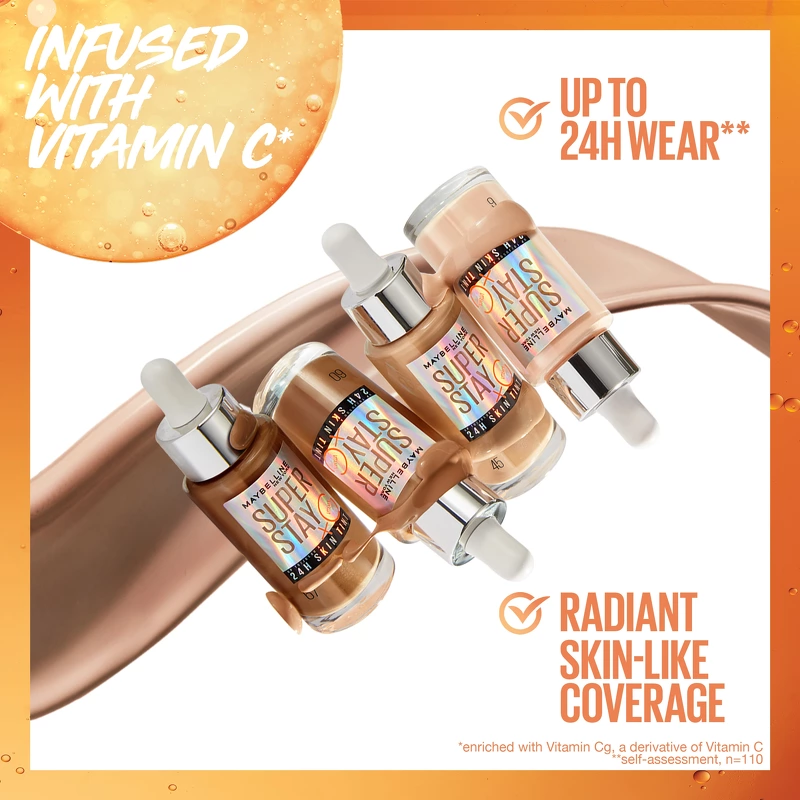 Maybelline New York Superstay 24H Skin Tint Foundation 30 Ml - 5.5 7 Maybelline New York Superstay 24H Skin Tint Foundation 30 Ml - 5.5 - Billede 5